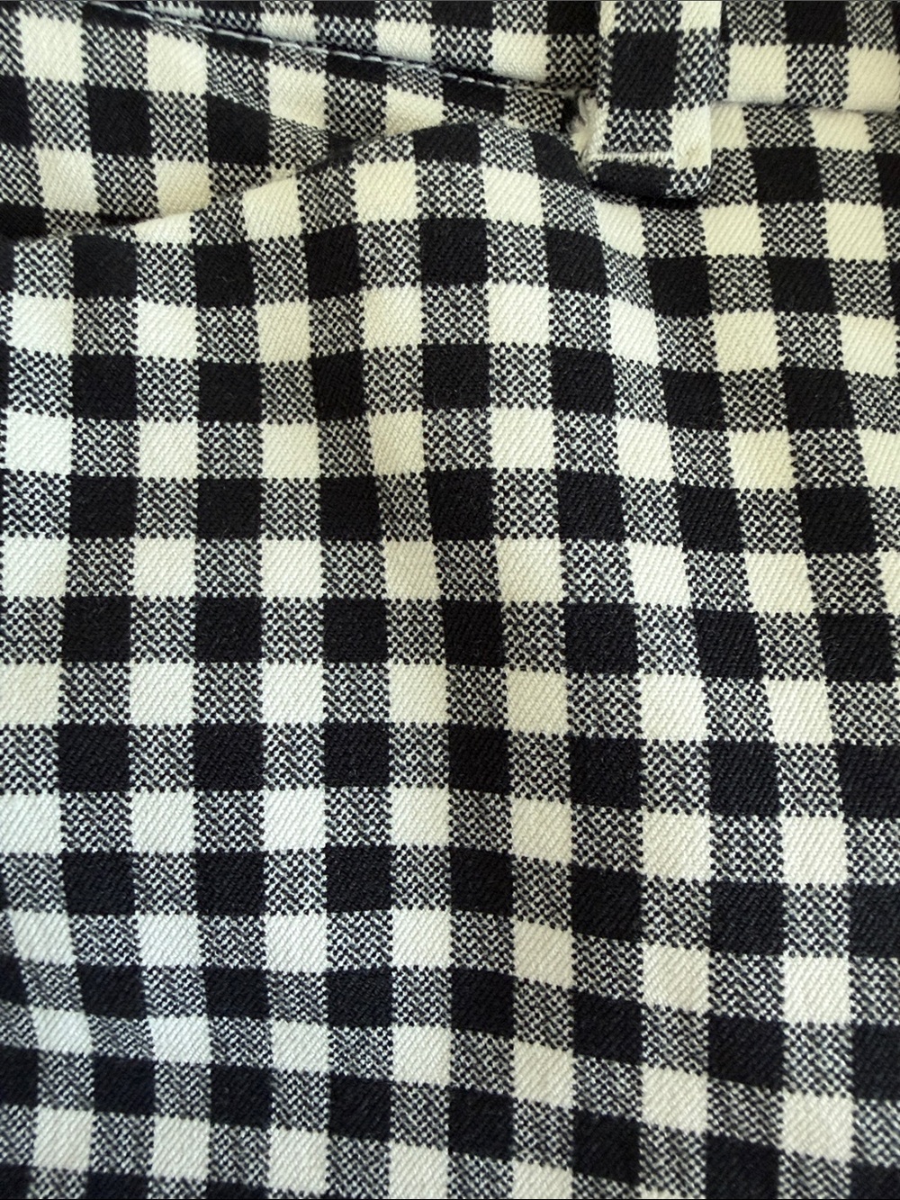 Old Navy High-Rise Pixie Black & White Gingham Pants - Picture 5 of 11